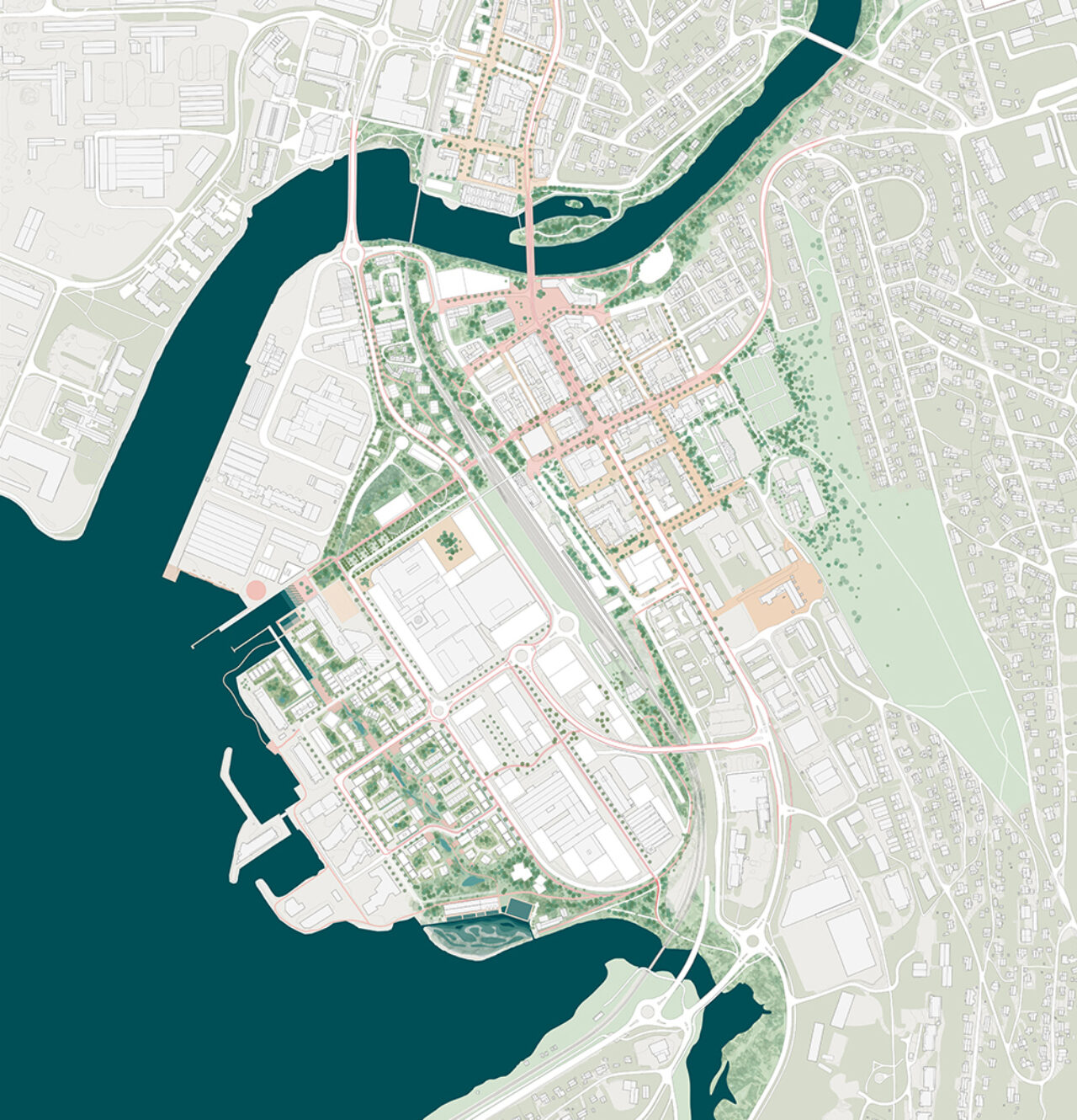 Steinkjer masterplan — Sanden Hodnekvam Arkitekter / Arkitekt Nesodden ...